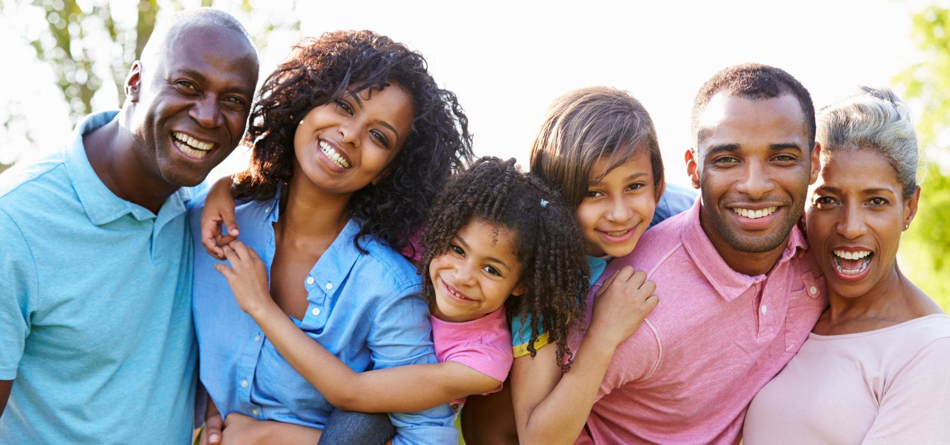Portrait of a multi-generational black family