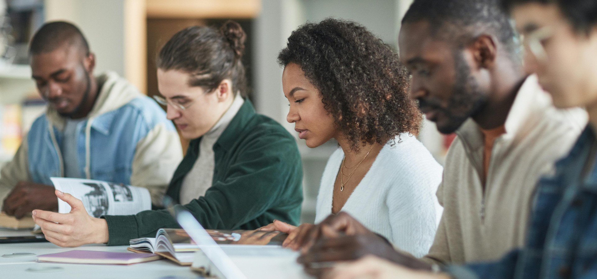 Group of students studying